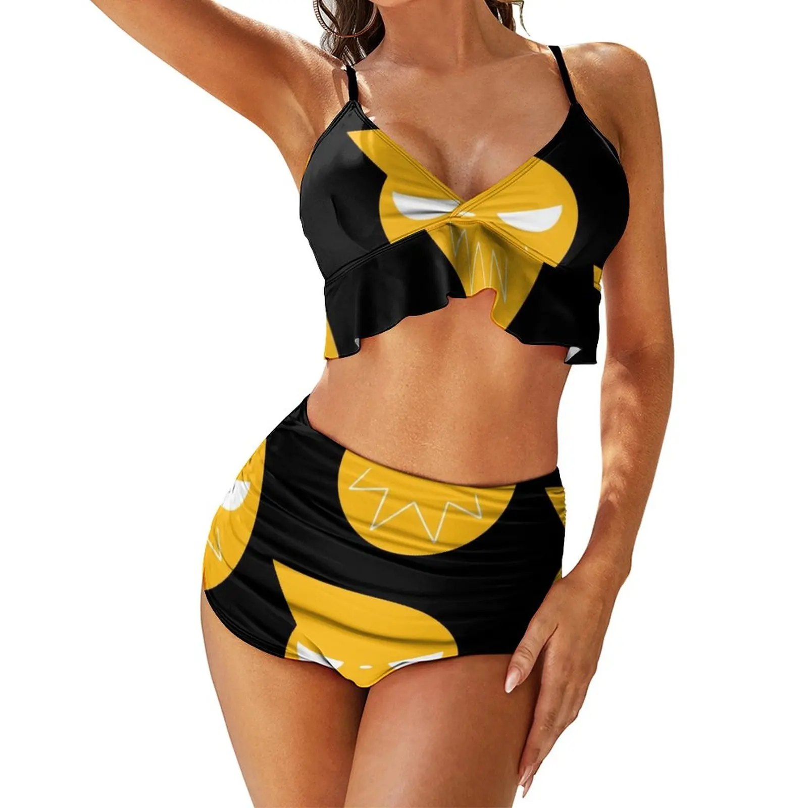 

Soul Eater Bikini Swimsuit V Shape Female Swimwear Whole Sale Hot Festival Two Piece Bathing Suit