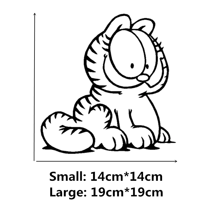 

Dawasaru for Garfield Cat Nermal Cartoon Car Stickers Funny Creative Decoration Decals for Trunk Windshield Auto Tuning Styling