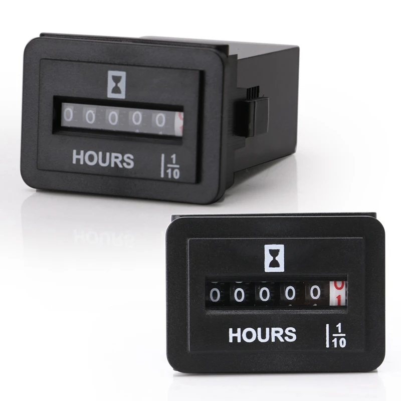 

DC 10V-80V Generator Sealed Hour Meter Counter for Boats Trucks Tractors Cars Hourmeter