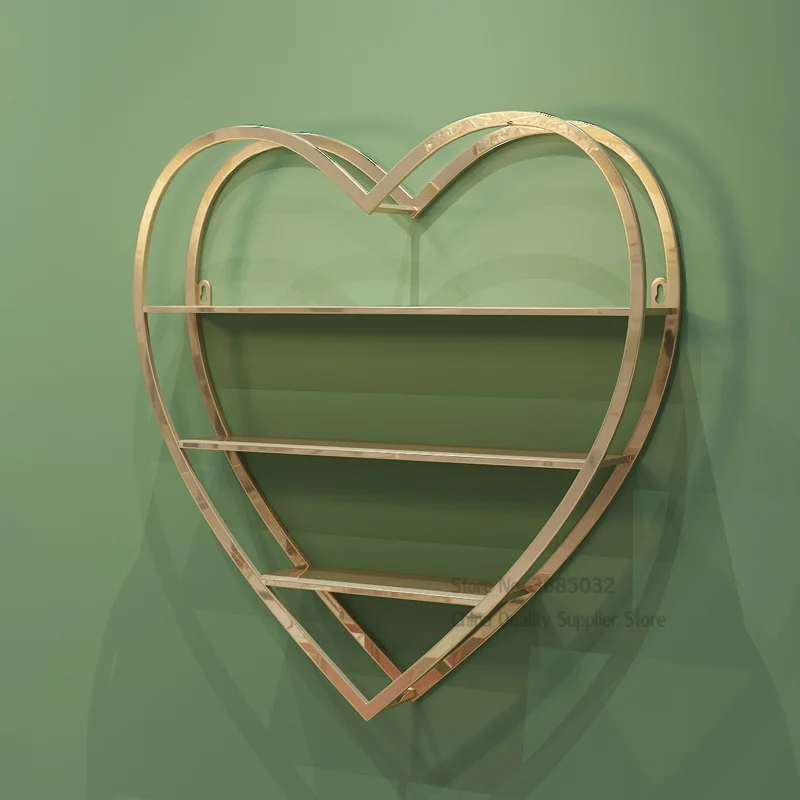 Железный демонстрационный стеллаж в форме сердца органайзер для косметики