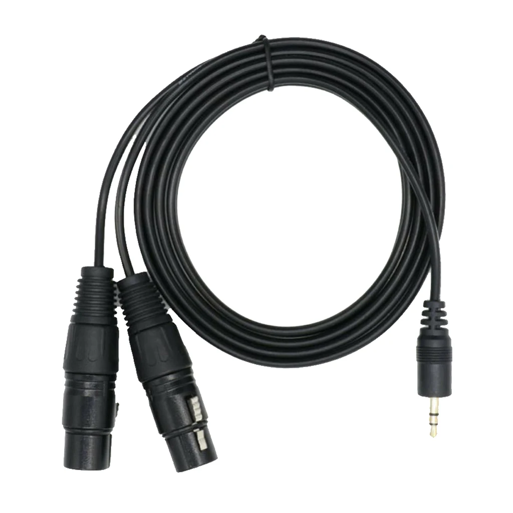3 5 мм 1/8 ''TRS штекер к двойному XLR гнездовой кабель Y сплиттер адаптер