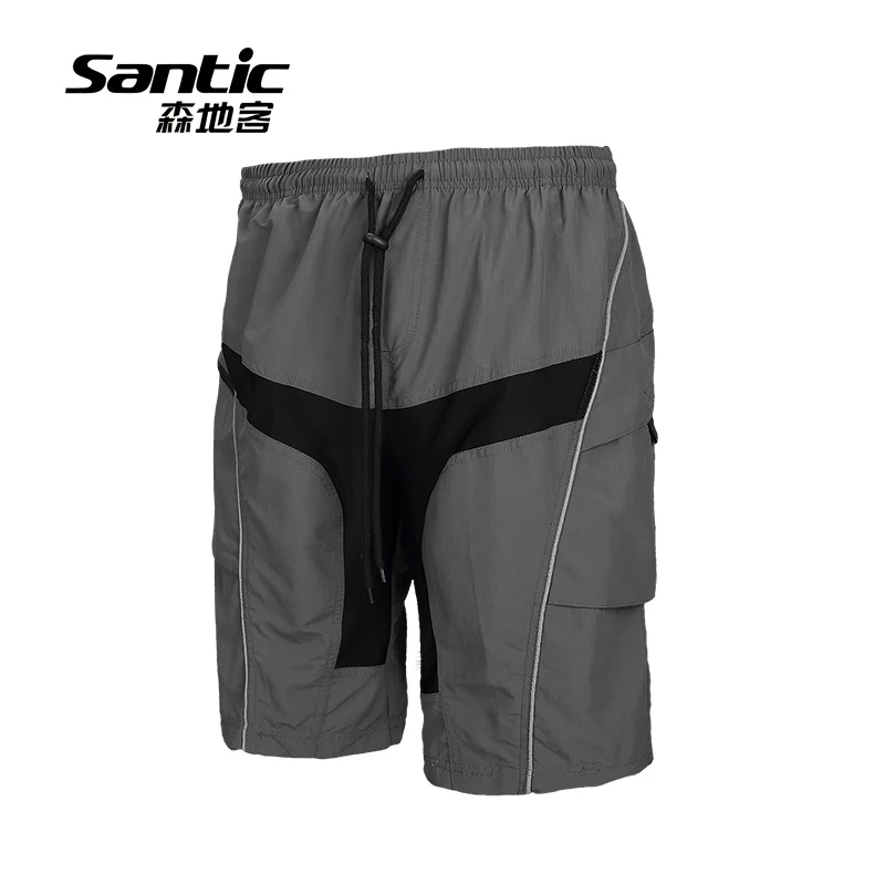 

Santic Downhill Cycling Shorts with Removable Cushion Outdoor Casual Sports Running Shorts Mountain Bike Pants Men Asian Size