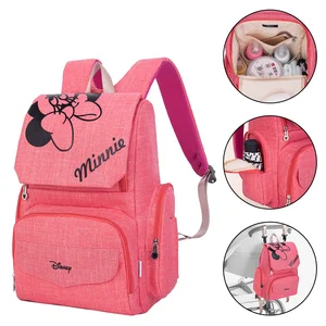 Сумки для подгузников Disney с Микки и Минни, сумка для мам, вместительная сумка для ухода за мамами, водонепроницаемые сумки для детских подгузников, влажная сумка