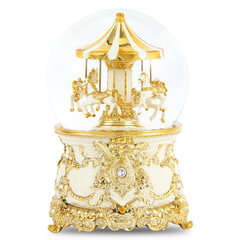 

CX Carousel Crystal Ball Music Box Music Box for Girls for Birthdays and Valentine's Days Gift