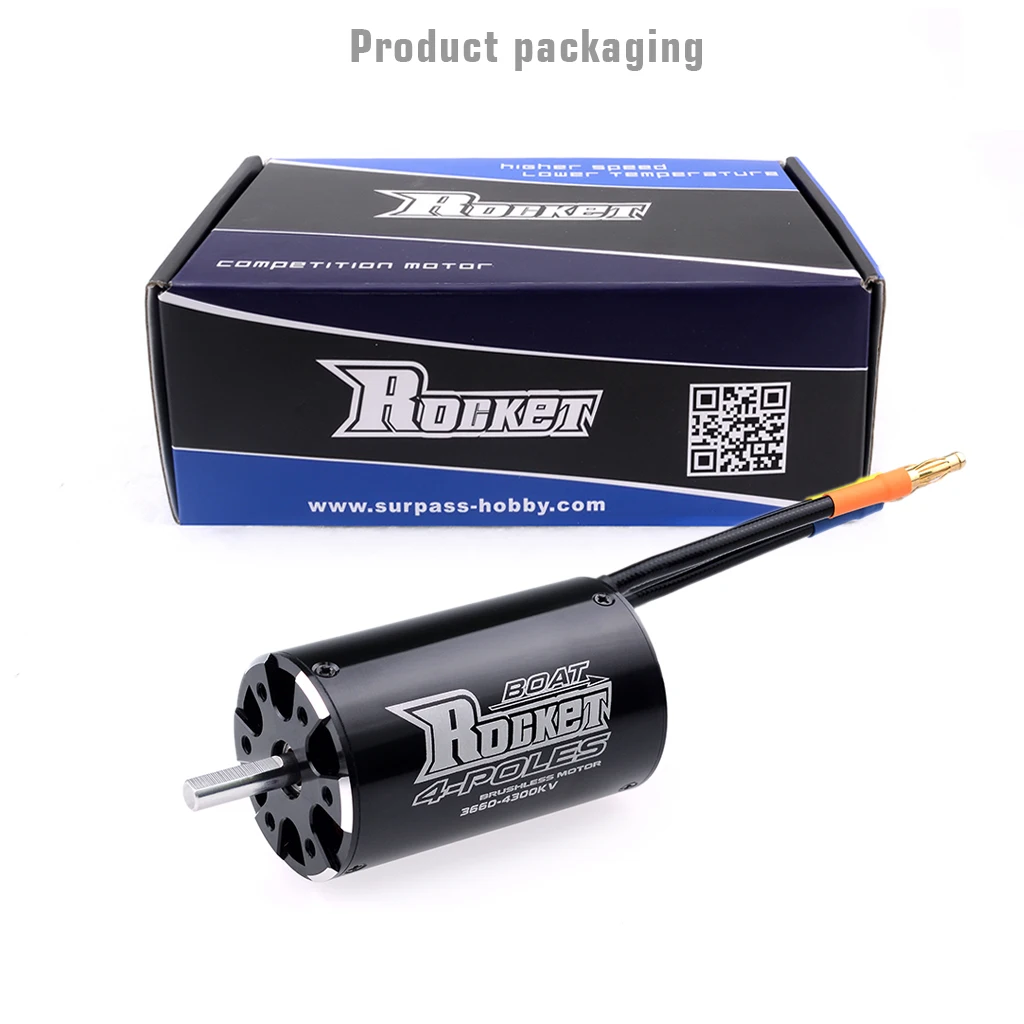 Бесщеточный двигатель SURPASSHOBBY Rocket 3660 3250KV 2600KV 4P для катамарана Traxxas M41 Спартанский