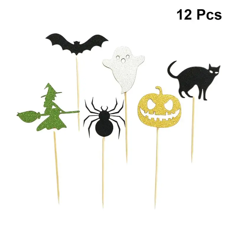 12 шт. топпер для торта в форме паука на Хэллоуин|Товары украшения тортов| |