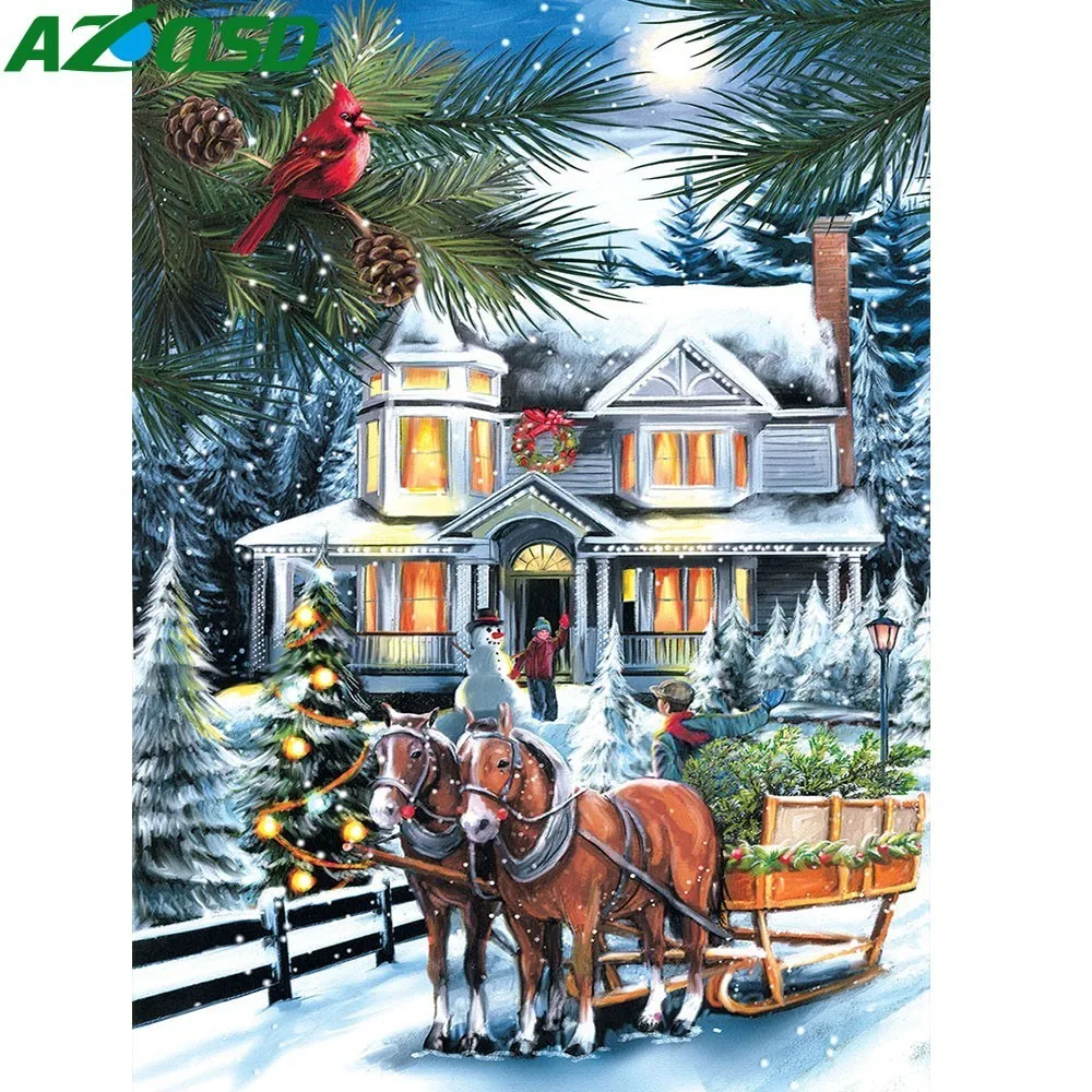 Квадратная Алмазная мозаика 5D сделай сам AZQSD украшение для дома алмазная вышивка