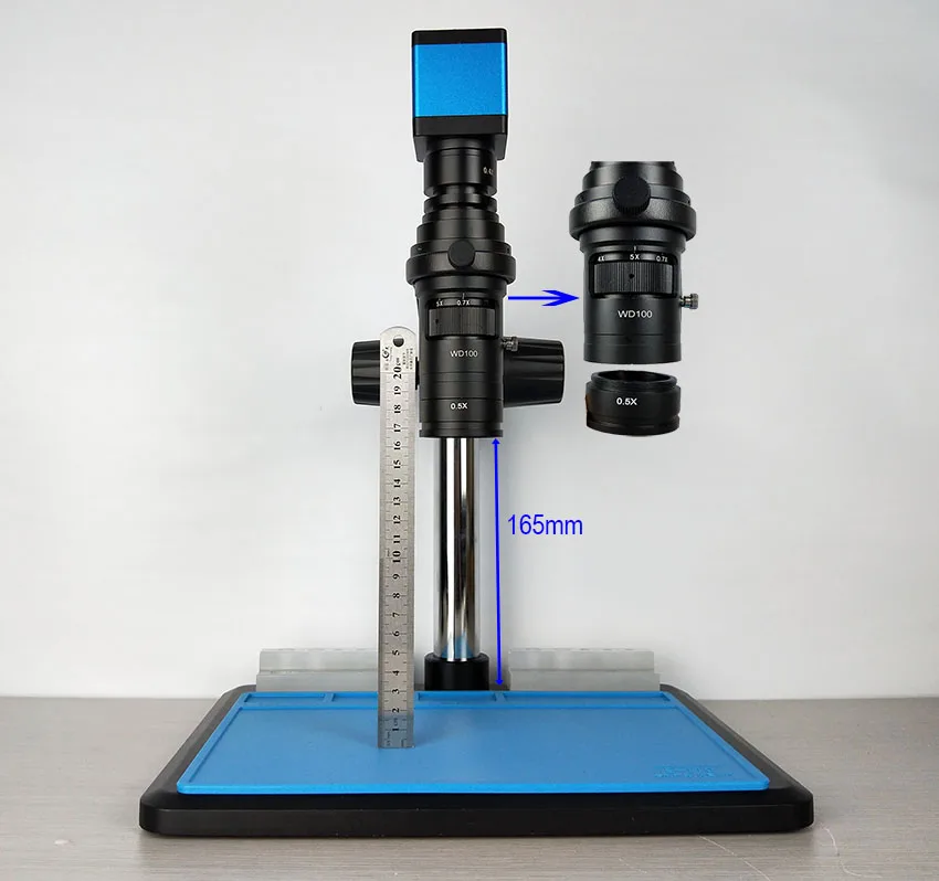 Микроскоп паяльный 22MP HDMI USB TF-карта Монокуляр с непрерывным увеличением для BGA iPhone