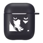 Мягкий силиконовый чехол для Apple Airpods, защитный чехол для беспроводных Bluetooth-наушников в стиле аниме Air Pods 2, черная сумка
