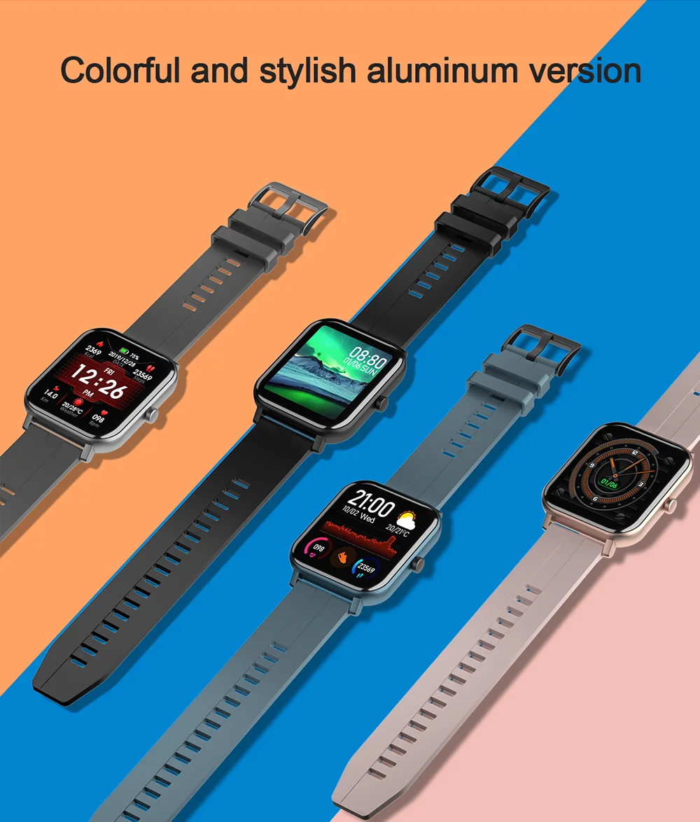 2020 F22 Смарт-часы с календарем 1 4 дюймов настроить циферблат Полный сенсорный