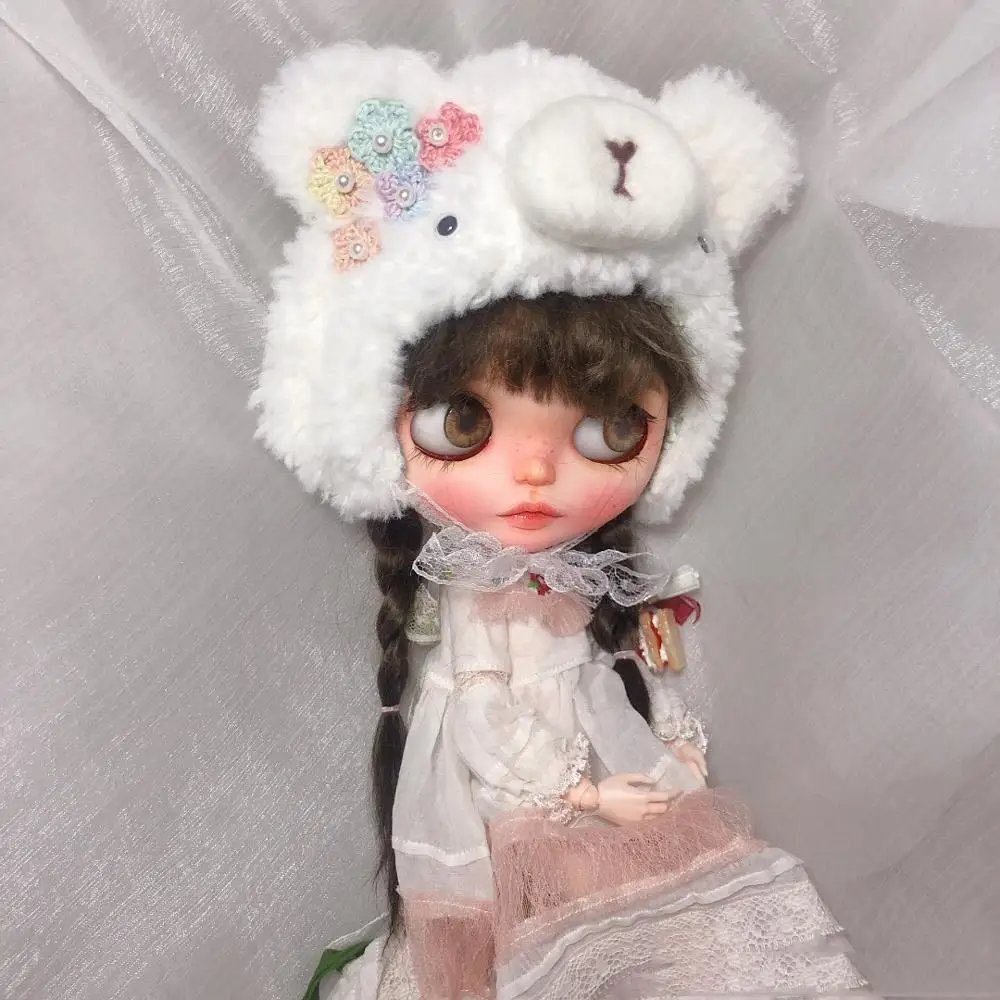 

blyth doll hat Cute Bear hat Size can be customized for 1/3 1/4 1/6 1/8 BJD doll hat holala hat OB 11 doll hat 6.22.1