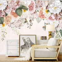 custom 3d mural wallpaper nordic rose flowers romantic pastoral style %d0%be%d0%b1%d0%be%d0%b8 indoor bedroom background decor papel de parede 3d