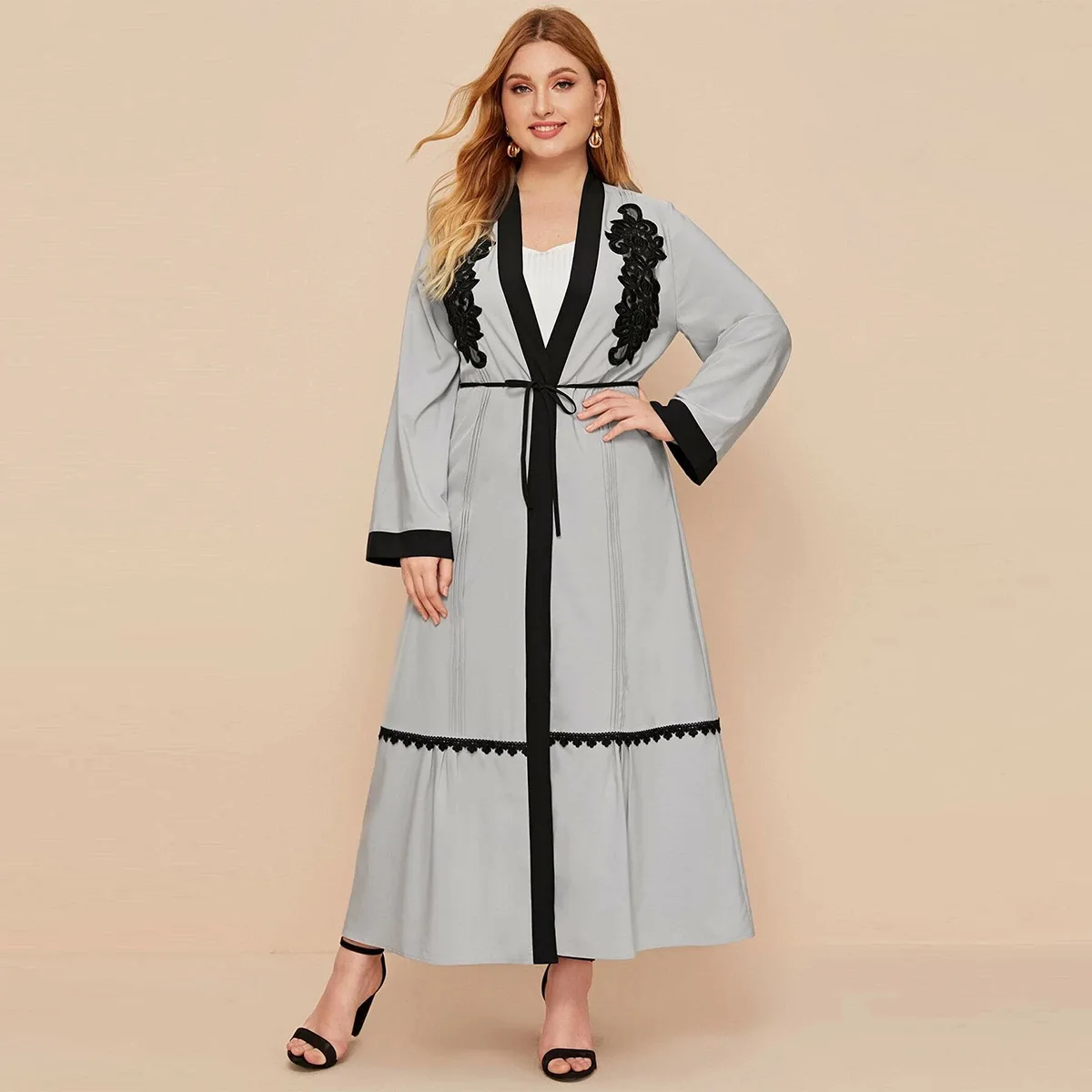 Женский кардиган длинное платье мусульманская абайя служба поклонения рамадану