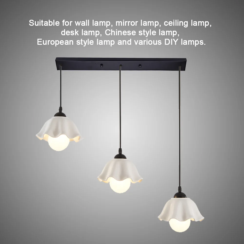 Ceiling Light Plate Holder Fitting Base Rectangular Shape DIY Pendant Lamp Accessories Black | Electrical Sockets