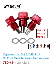 Hypertune-M12* 1,25 M12* 1,5 M14* 1,5 Магнитный моторный масляный поддон сливной фильтр адсорбционный заглушка болт HT-ODP12125/ODP1415/DOP1215