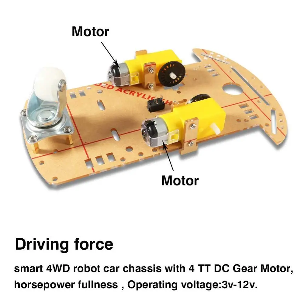 DIY робот набор шасси автомобиля с колесами датчика скорости и аккумуляторной
