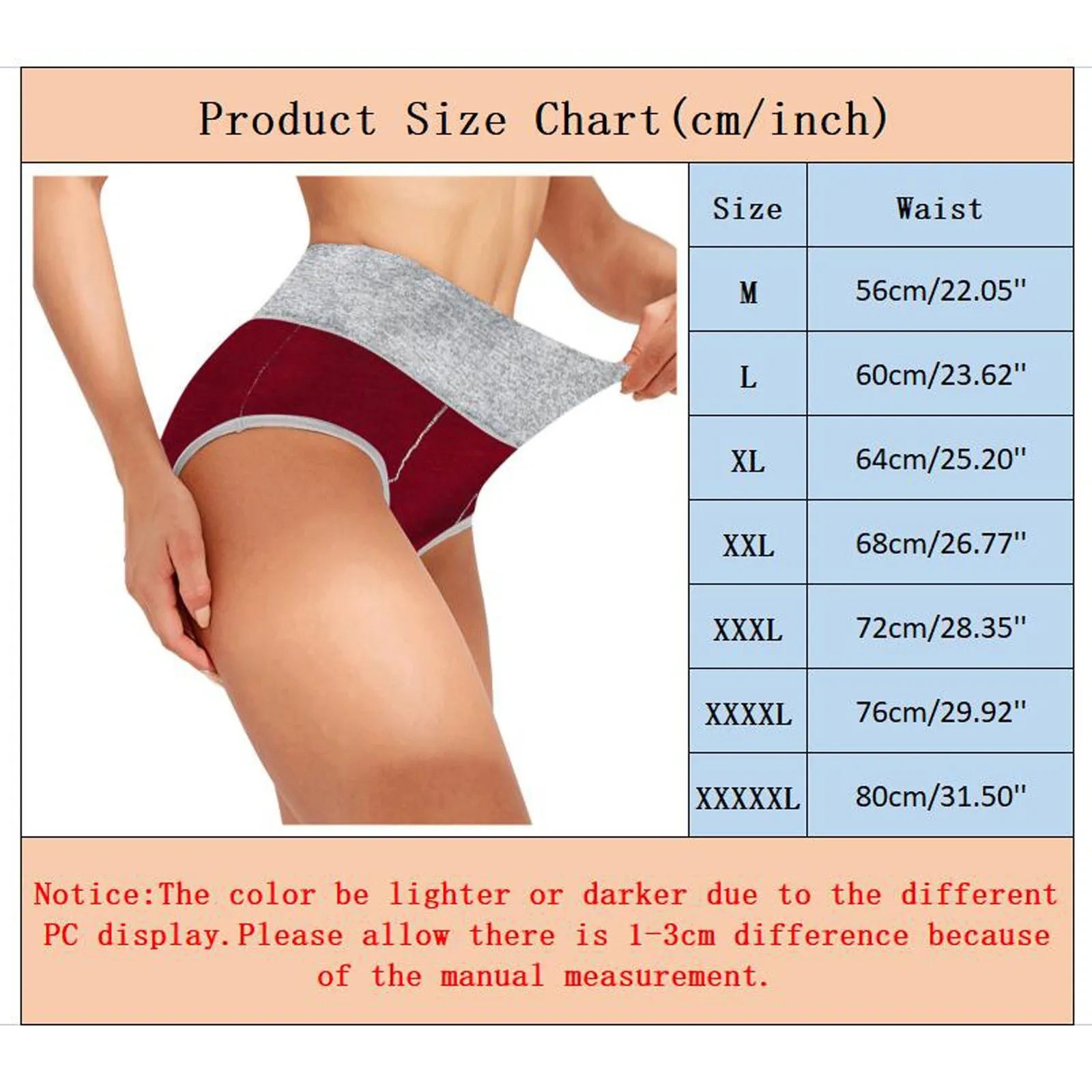 

5PCS/Set Cotton Panties Women Patchwork Briefs Large Size High Waist Breathable Panties Knickers Bikini Underpants Underwear