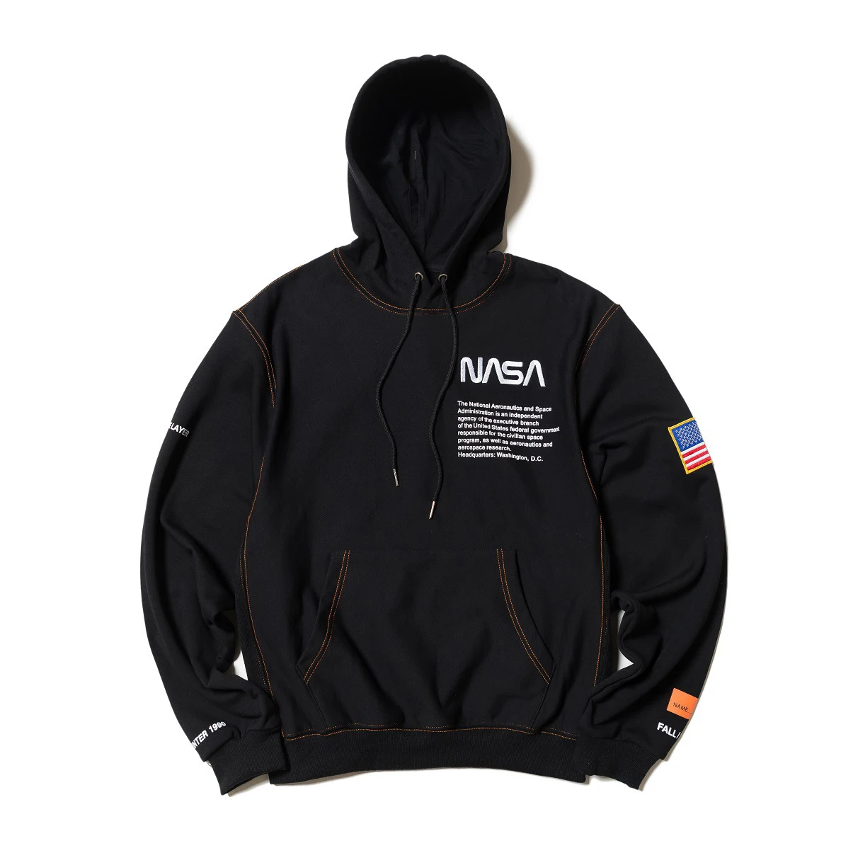 

Europe and America fashionable brand new hoodie flag letter hoodie loose men and women hoodie