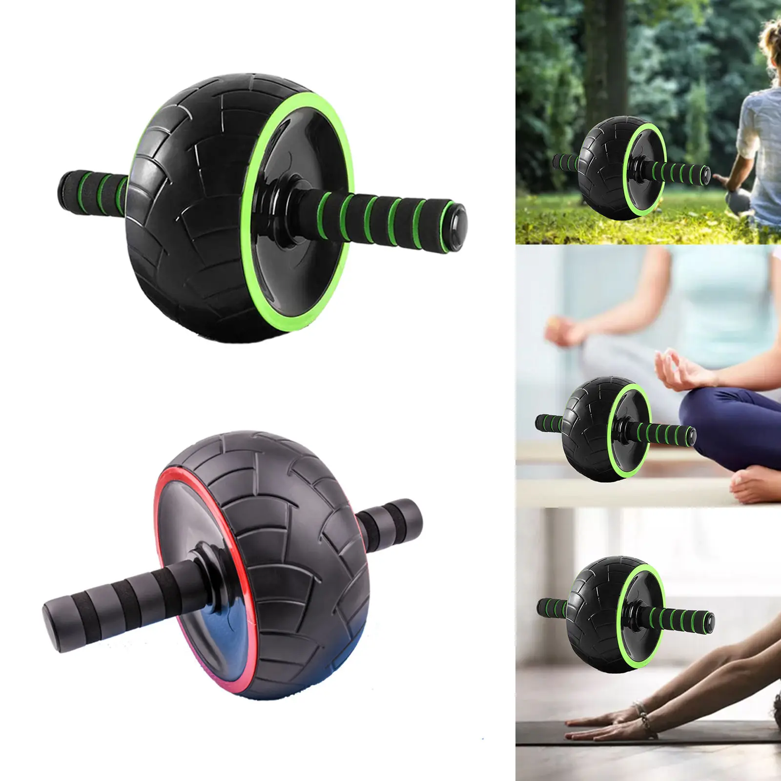 

Abdominal Roller for Abs Workout - Abs Roller Wheel Exercise Equipment - for Home Gym - Ab Machine Home Workout Fitness