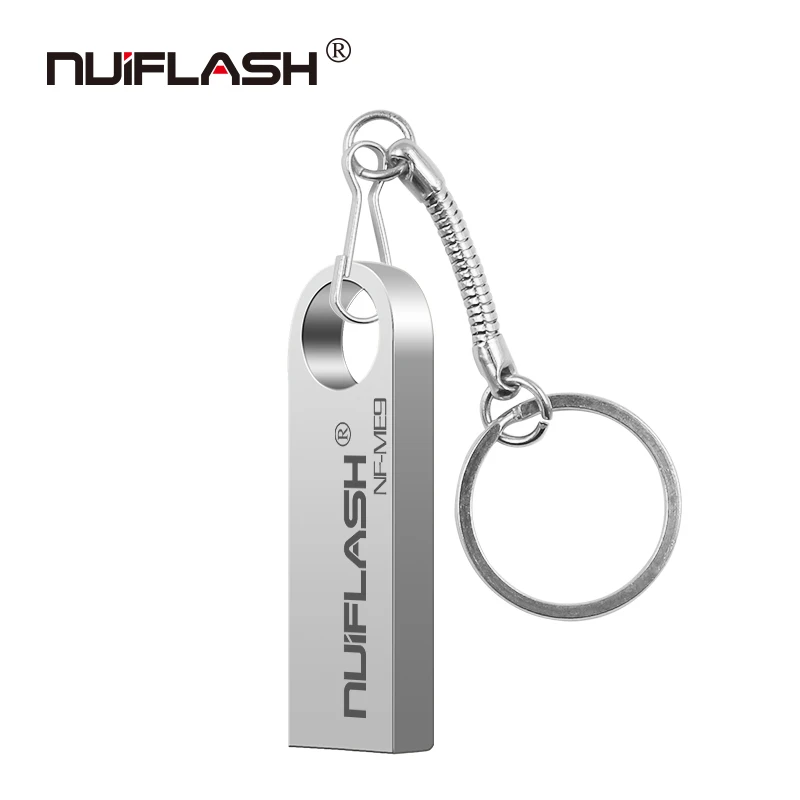 Флеш накопитель usb Водонепроницаемый серебристый флешка на 64 ГБ 32 16 8 4 Гб