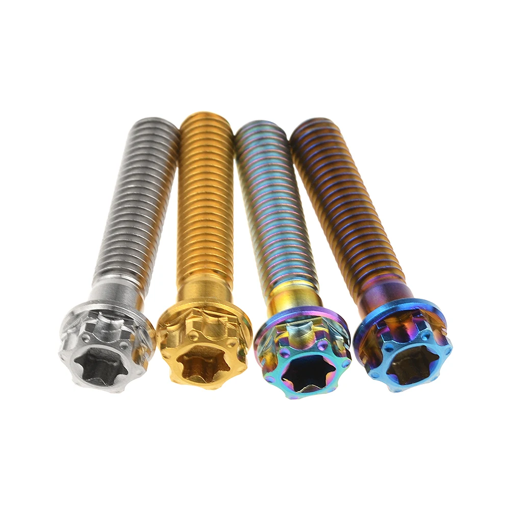 Xingxi Ti болты из титанового сплава M6x30mm фланец T30 Torx головки для велосипедной