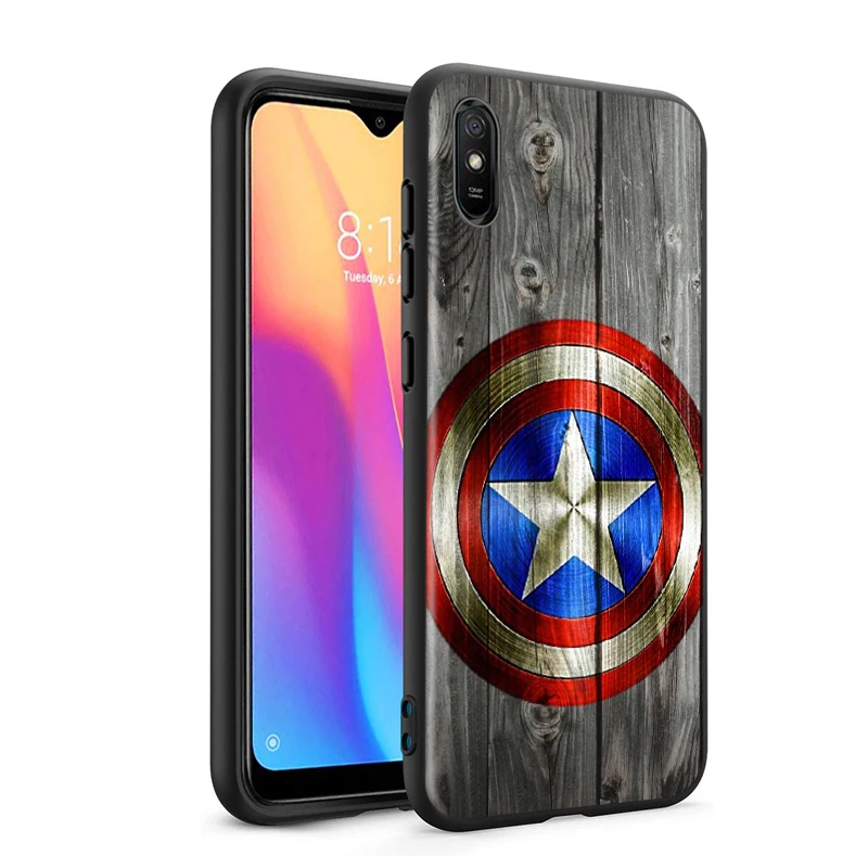 

Avengers Shield Marvel for Xiaomi Redmi 10X Pro 9C 9A 9T 9 GO K40 K30 Ultra K20 8 7 S2 6 5 4X Pro Soft Black Phone Case