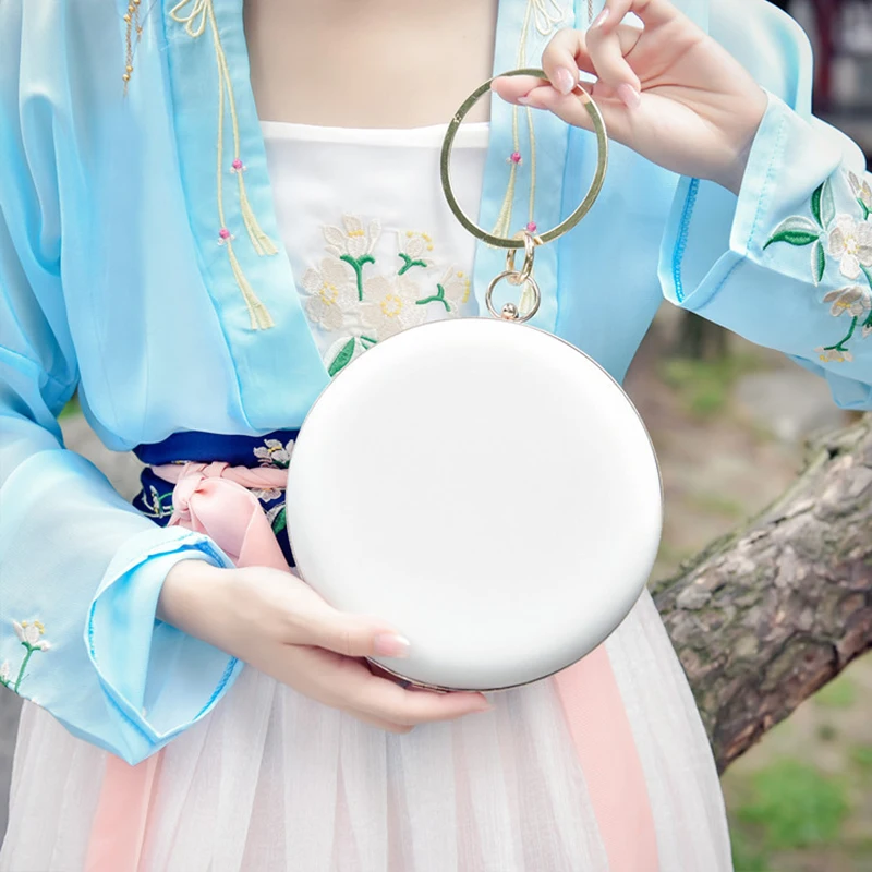 Женский Круглый клатч вечерняя сумка винтажная вышитый сумочка для свадебной