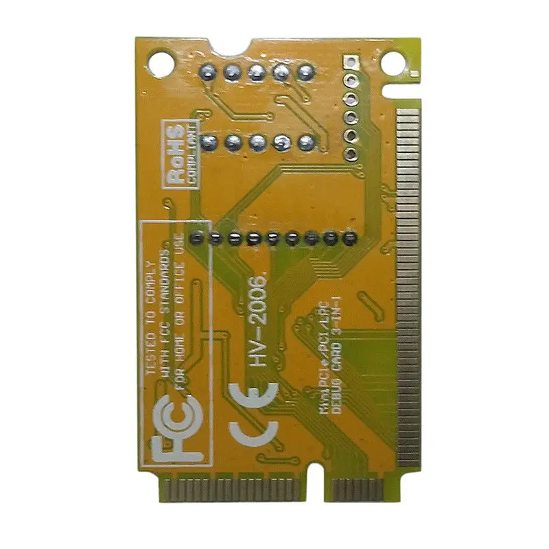 2-значный Портативный компьютер PC Mini PCI-E LPC ноутбук анализатор тестер материнская