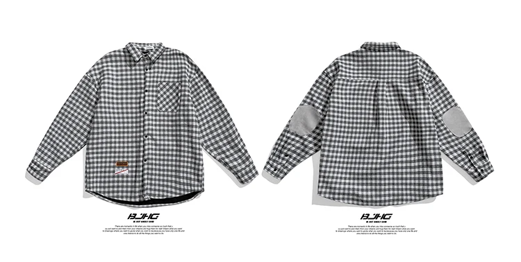 Мужская Фланелевая рубашка с длинным рукавом в шотландскую клетку | одежда