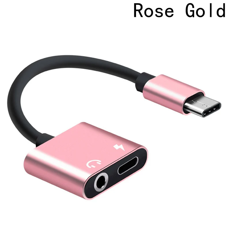 Usb type C адаптер зарядное устройство аудио кабель 2 в 1 type-C до 3,5 мм разъем для наушников вспомогательный конвертер для samsung для Xiaomi для huawei