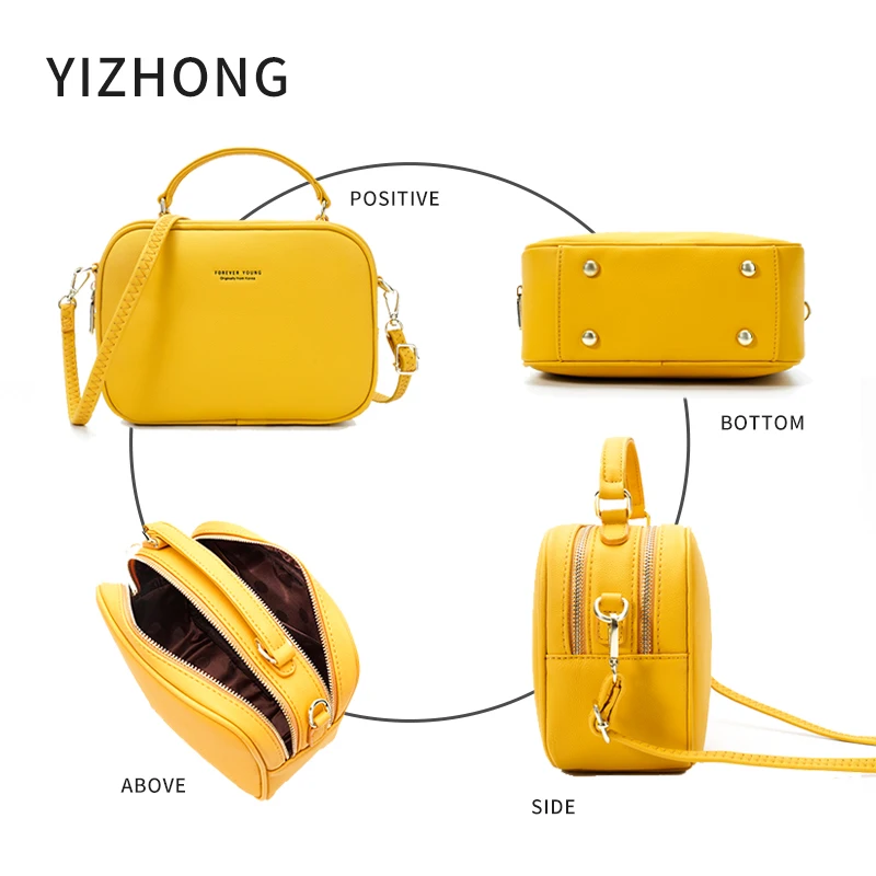 Простые роскошные сумки и кошельки YIZHONG женские брендовый дизайн модная кожаная