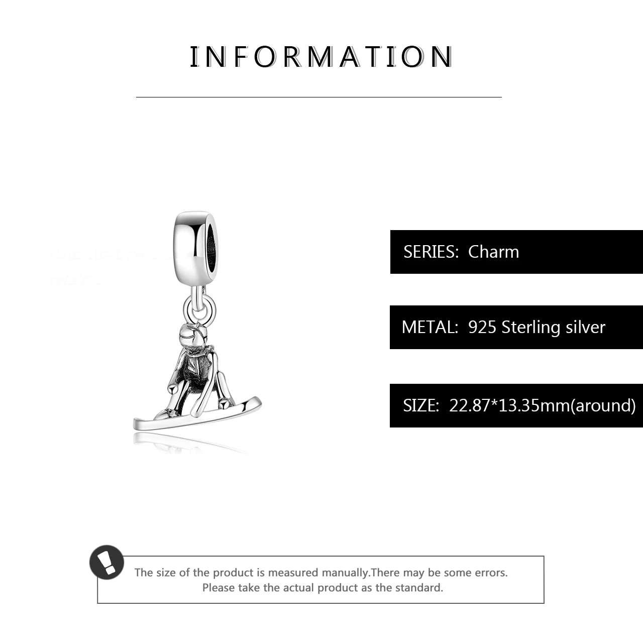 

New 925 Sterling Silver Little boy skiing Pendants charms Beads for fine jewelry Fit Original europeu Charms Bracelets making