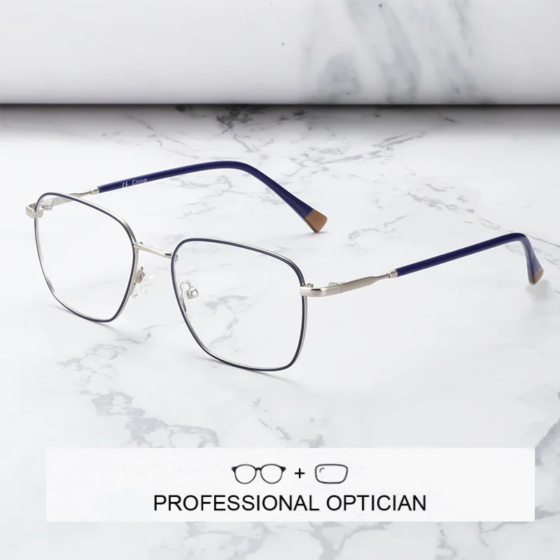 

BLUEMOKY Prescription Glasses Frame Men Square Anti Blue Ray Photochromic Progressive Eyeglasses Business Optical Myopia Eyewear
