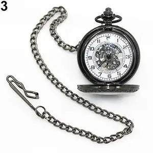 Модные часы для мужчин и женщин унисекс винтажные арабские цифры Ретро стиль бронзовые Механические карманные часы подарок