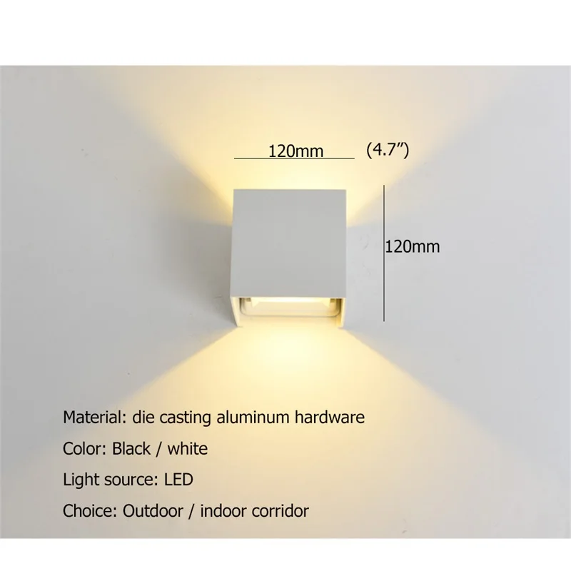 

OULALA Outdoor Wall Light Fixture LED Patio Porch Sconces Waterproof Creative Decorative For Bedroom Living Room