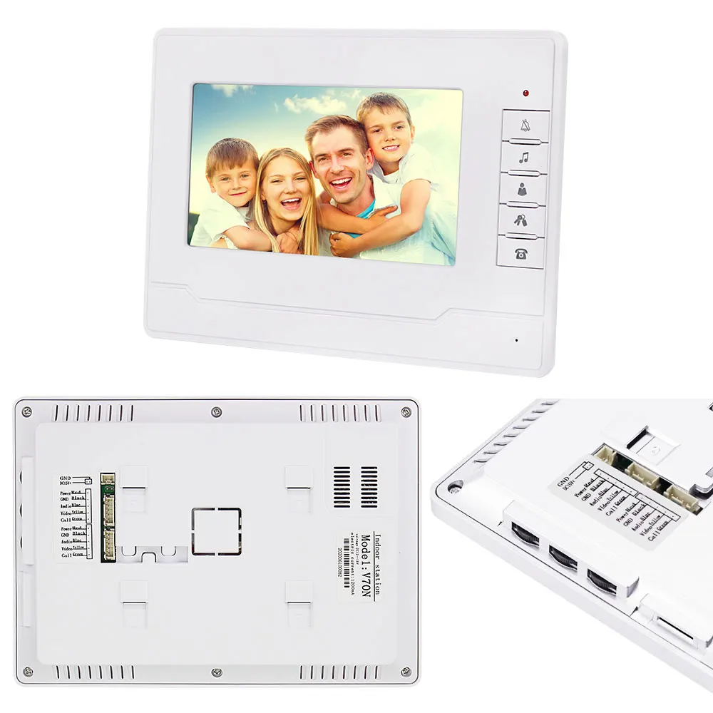 7 дюймов проводной Цвет видео телефон двери домофон Системы открытый Камера