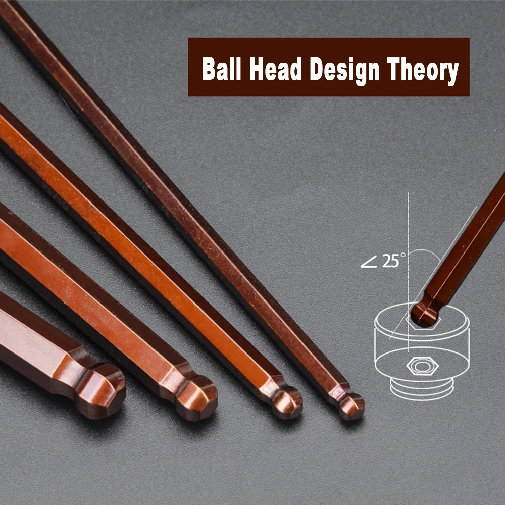 9шт шестигранный ключ гаечный метрический Размеры твердость S2 сплав Сталь и