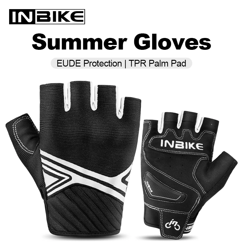 

INBIKE Half Finger Motorcycle Gloves Breathable Shockproof Motorbike Gloves Short Finger Cycling Moto Guantes Summer IM902H