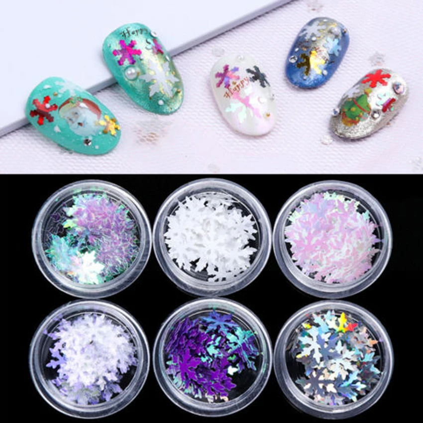 

Nail Glitter Sequins Holographic Fluorescent Various Nail Art 3D Decoration DIY Paillette Chameleon Stickers For Nails