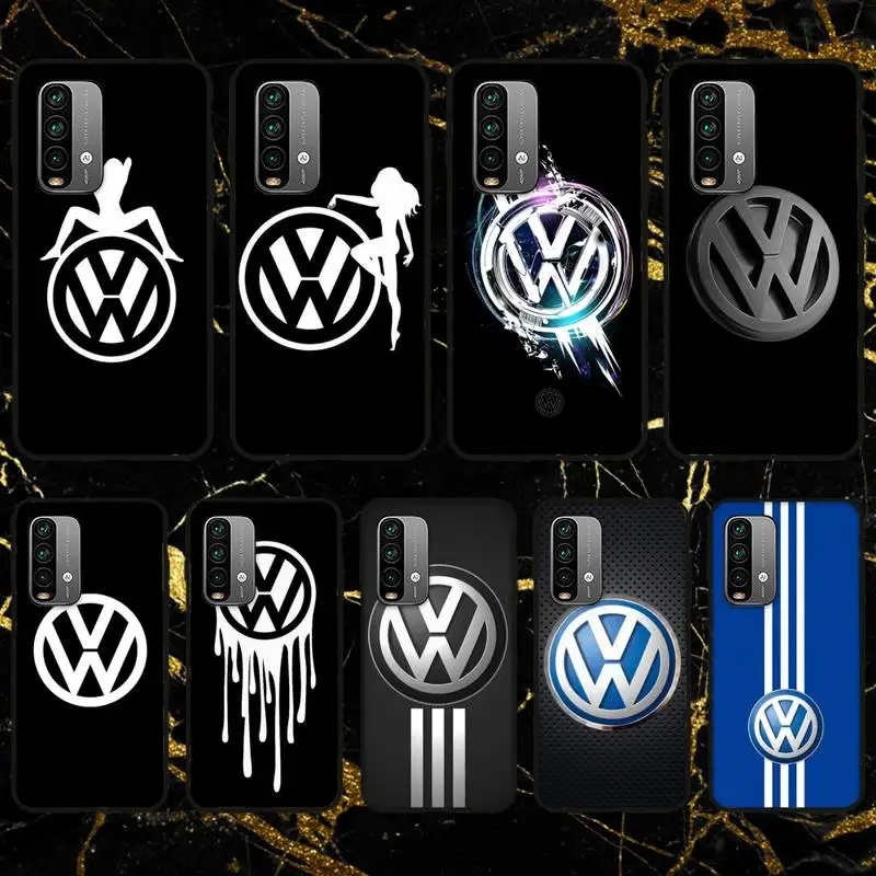 

Черный-V-Volkswagen-автомобильный чехол для телефона Xiaomi 9 10 11 PRO LITE Redmi NOTE7 8 9 10 A PRO