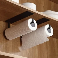 non porous stainless steel paper towel rack shelf bathroom kitchen roll paper holder self adhesive kitchen toilet accessories