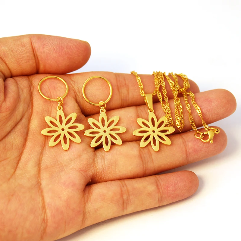Новое поступление 24K золото нержавеющая сталь Новая Зеландия Кирибати Гуам ожерелье серьги ювелирные изделия подарок