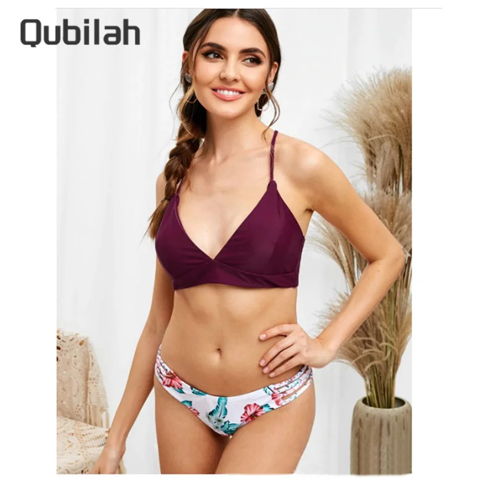 

Women's Bikini Cut Flower Two Piece Swimsuit Push Up Swimwear Beachwear Suit Sexy Bikquini Summer Bathing SuitsFemale Swimwear