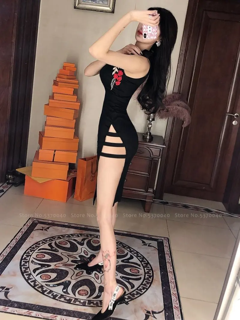 Женское винтажное платье Ципао Hanfu сексуальное в британском стиле вечернее