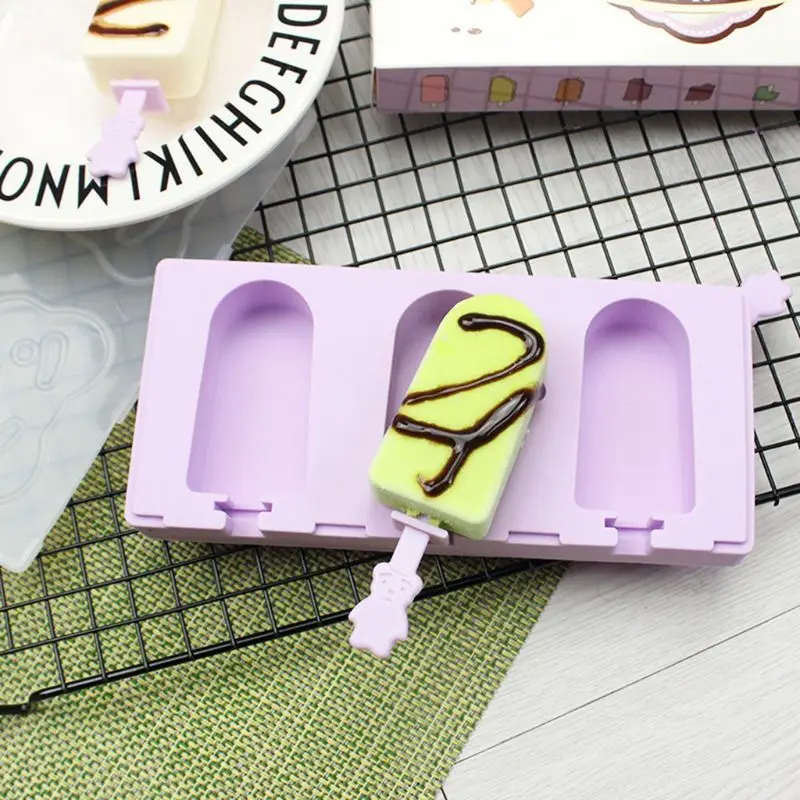 

Drop Ship&Wholesale Summer Silicone Ice Cream Mold Reusable Juice Cubes Tray Lolly Mould Maker Tools APR28