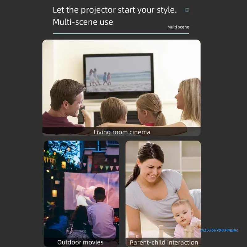 

Full 1080P Video Home Theater Portable Projector Connecting Phone PC DVD
