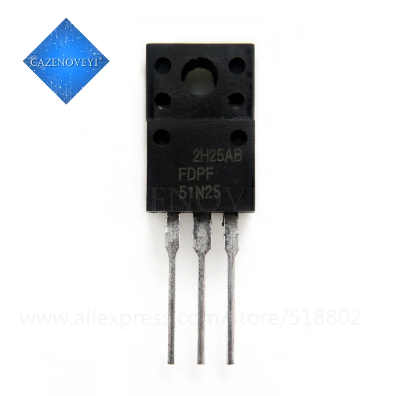 5 шт./лот FDPF51N25 51N25 51A 250V TO 220F в наличии|Интегральные схемы| |