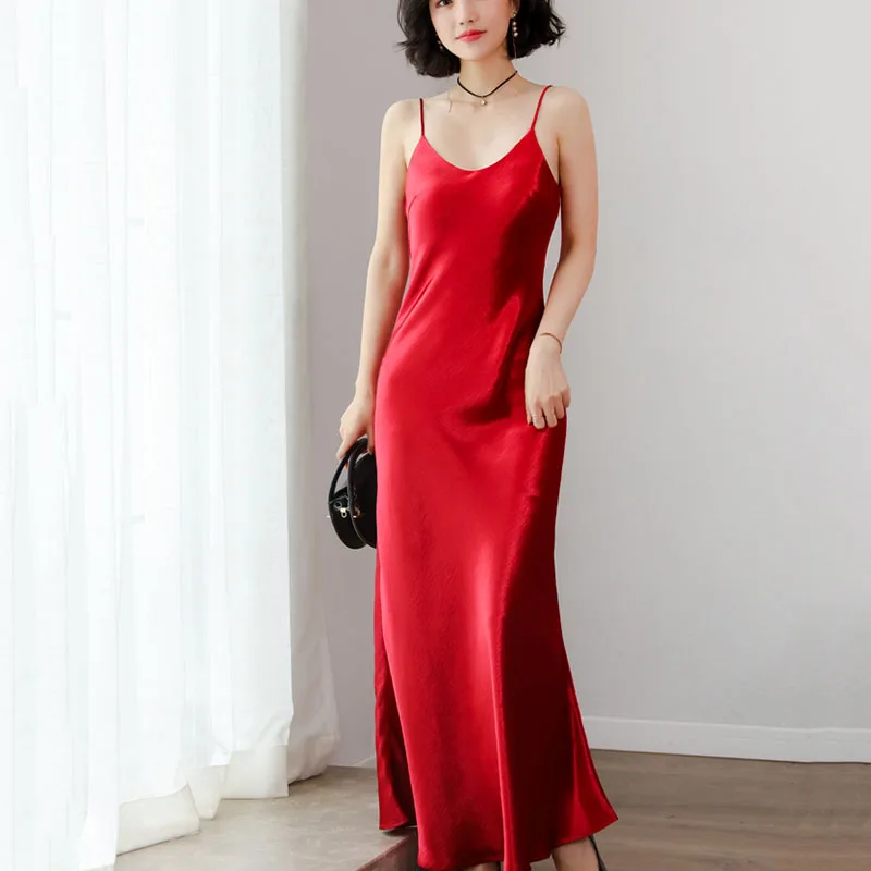 Ночная рубашка платье для сна женское имитация шелка длинное элегантное невесты