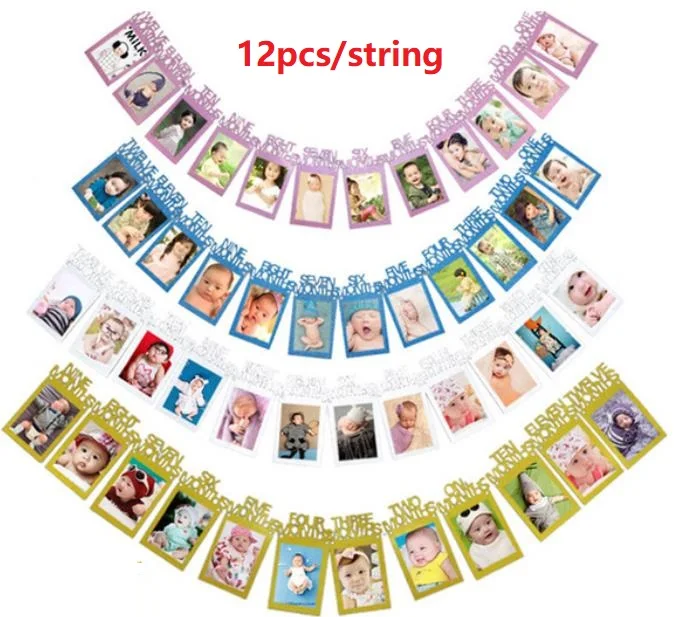 Крафт Бумага рамки diy Фото Рамки баннер с днем рождения украшения Гирлянда