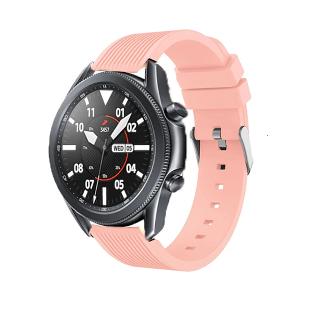 Ремешок силиконовый для смарт часов samsung galaxy watch 3 41 45 мм 22 мм|Смарт-аксессуары| |